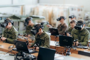 Soldiers training in VR. Photo Sensorama Lab
